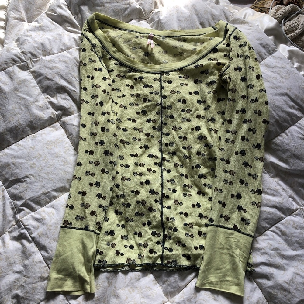 Neon yellow and owl long sleeve